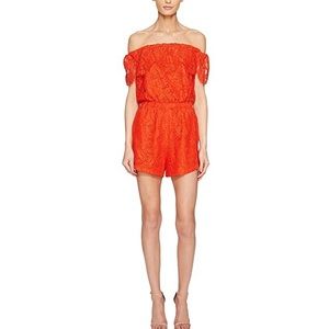 Lamarque Sina Lace Off The Shoulder Romper